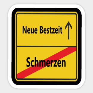 Schmerzen? Neue Bestzeit! Sticker